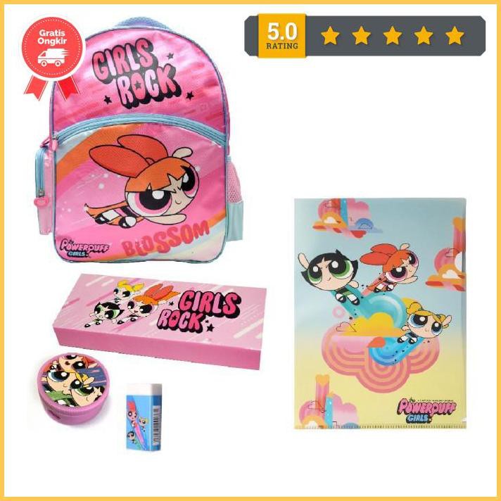 

Powerpuff Girls Paket 5In1 Tas Anak + Tempat Pensil + Stationery Gratis889