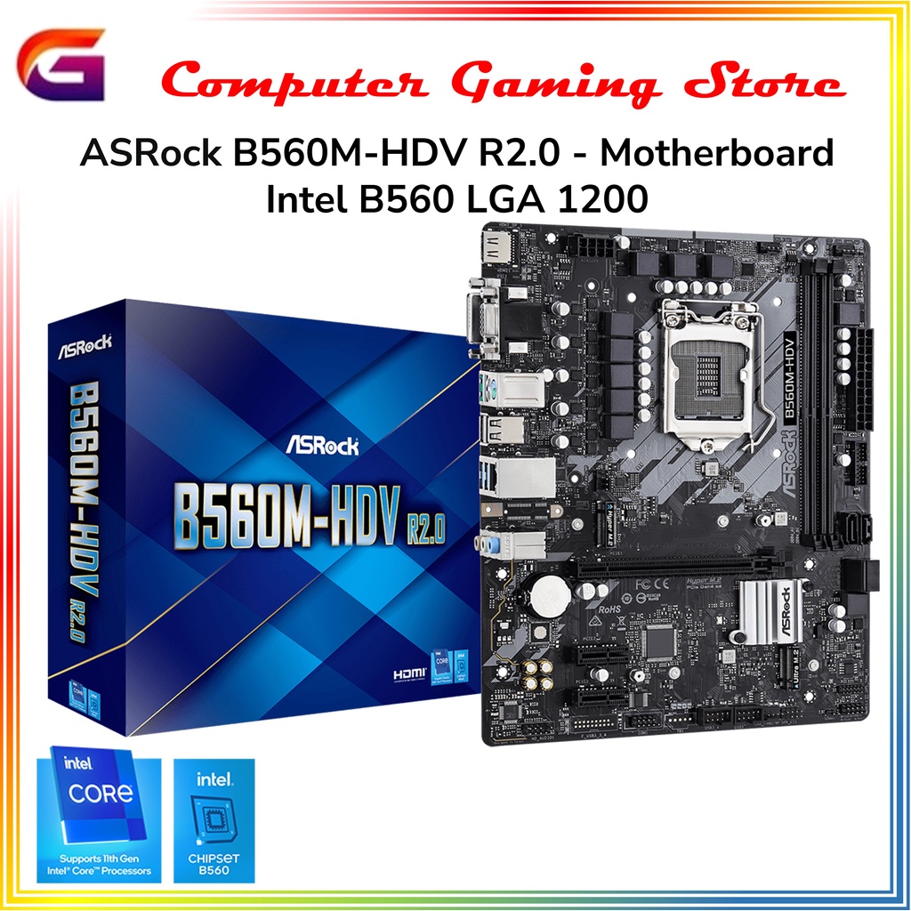 ASROCK B560M-HDV R2.0 | Motherboard Intel LGA 1200