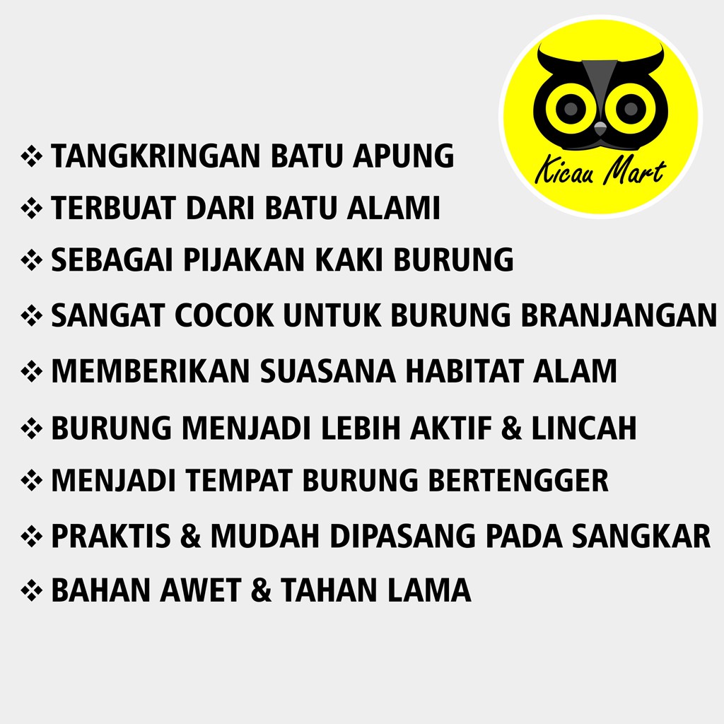 TANGKRINGAN BRANJANGAN KAYU SAMPING ALAS  BATU APUNG SANGKAR KANDANG BURUNG PIJAKAN KAKI TKPUNG