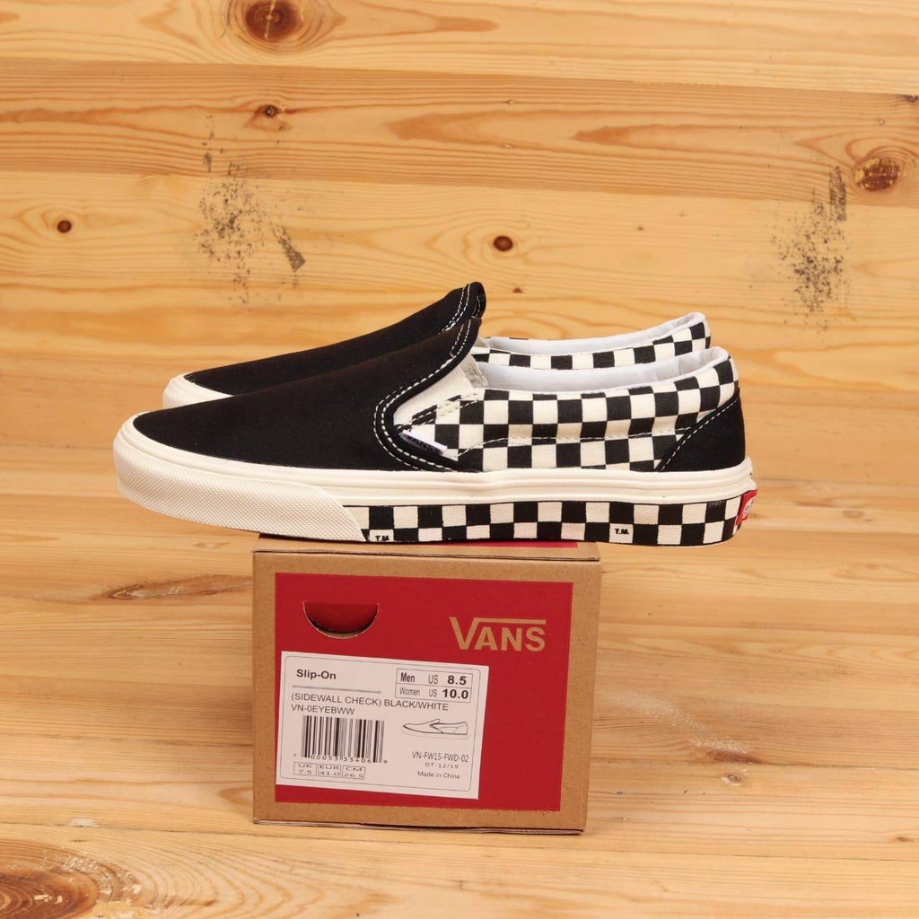 vans slip on checkerboard sidewall