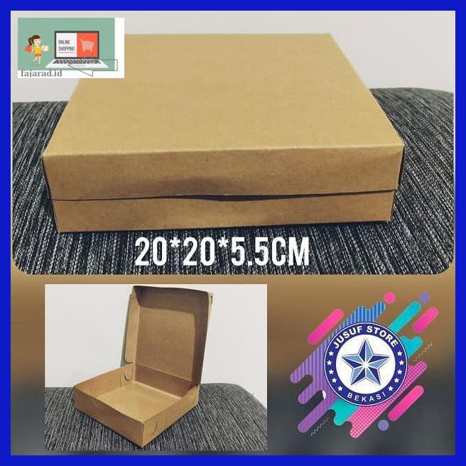 

D5Gt6R6- Kotak Dus Box Kue Brownies Food Grade Paper Laminasi 22X10X5Cm @1Pcs - 10X10X5Cm 57Ti800U-