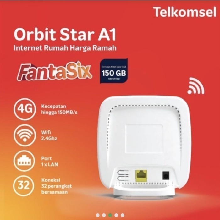 Modem Telkomsel Orbit Star A1 Fantasix Free Kuota 150GB