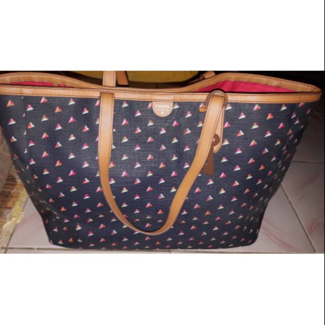Fossil sydney shopper navy heart