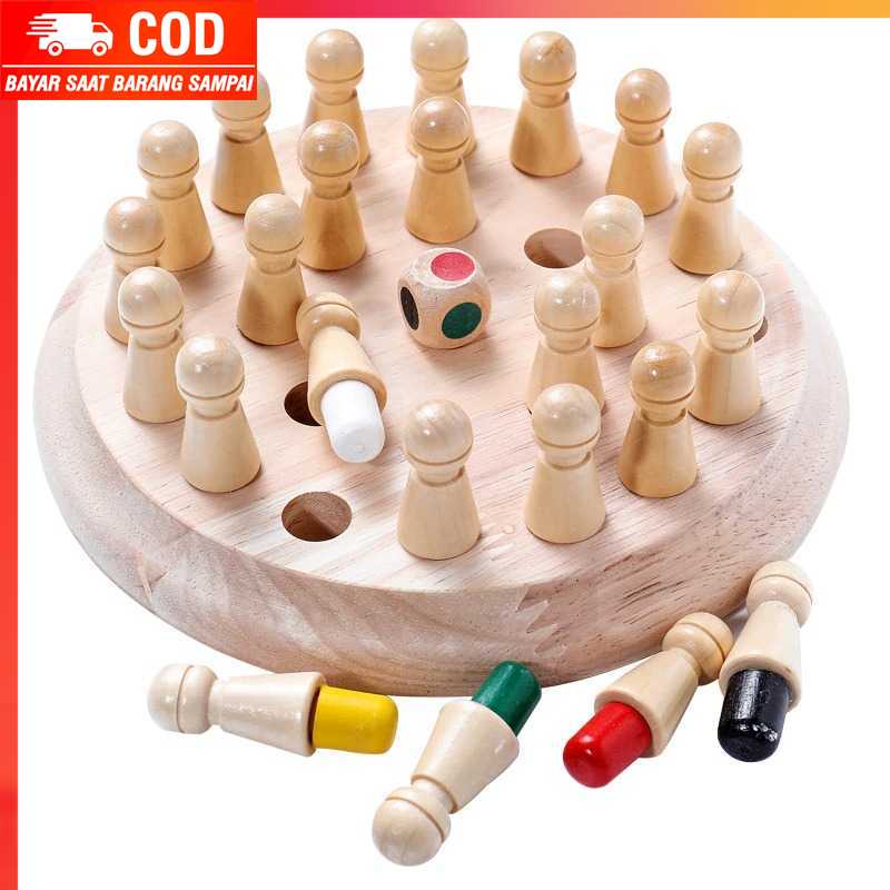 (100% BARANG ORI) Board Game Mainan Anak Memory Match Color Stick - GGS-005