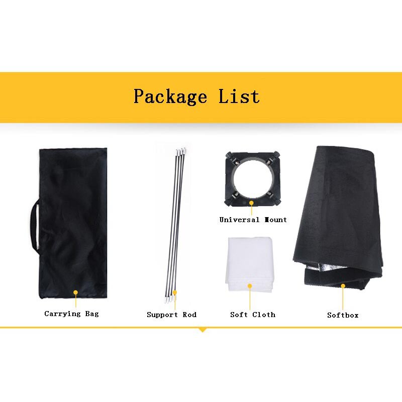 PROMO TaffSTUDIO Payung Softbox Reflektor 50x70cm Universal Flash Mount - Black