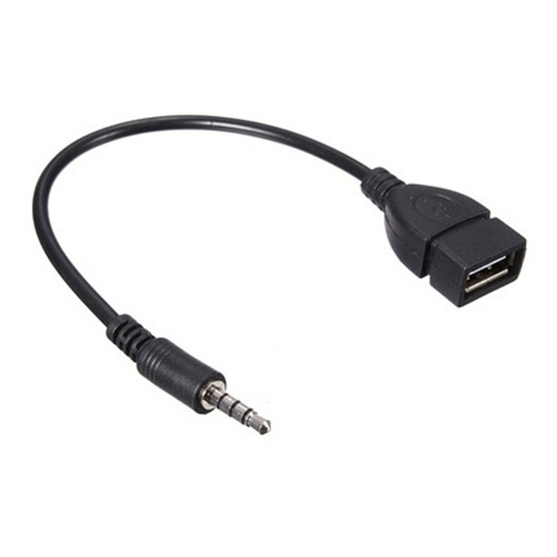 Kabel Adapter Konverter Audio Aux Jack 3.5mm Male Ke Usb 2.0 Tipe A Female Otg Untuk Aksesoris Mobil