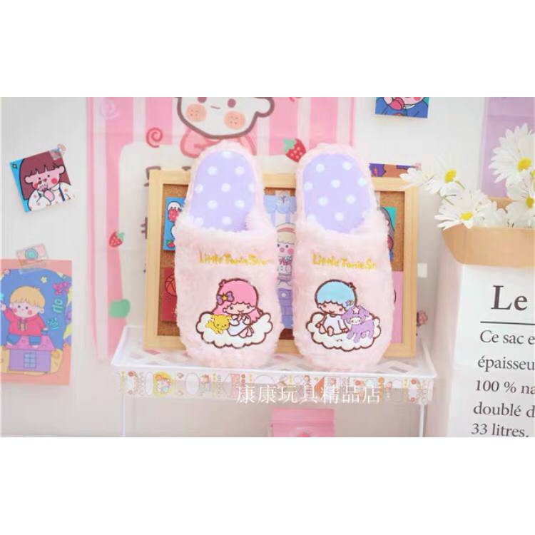 SANDAL TIDUR TWIN STARS STAR KIKI LALA SEPATU KAMAR RUMAH MELODY HELLO KITTY