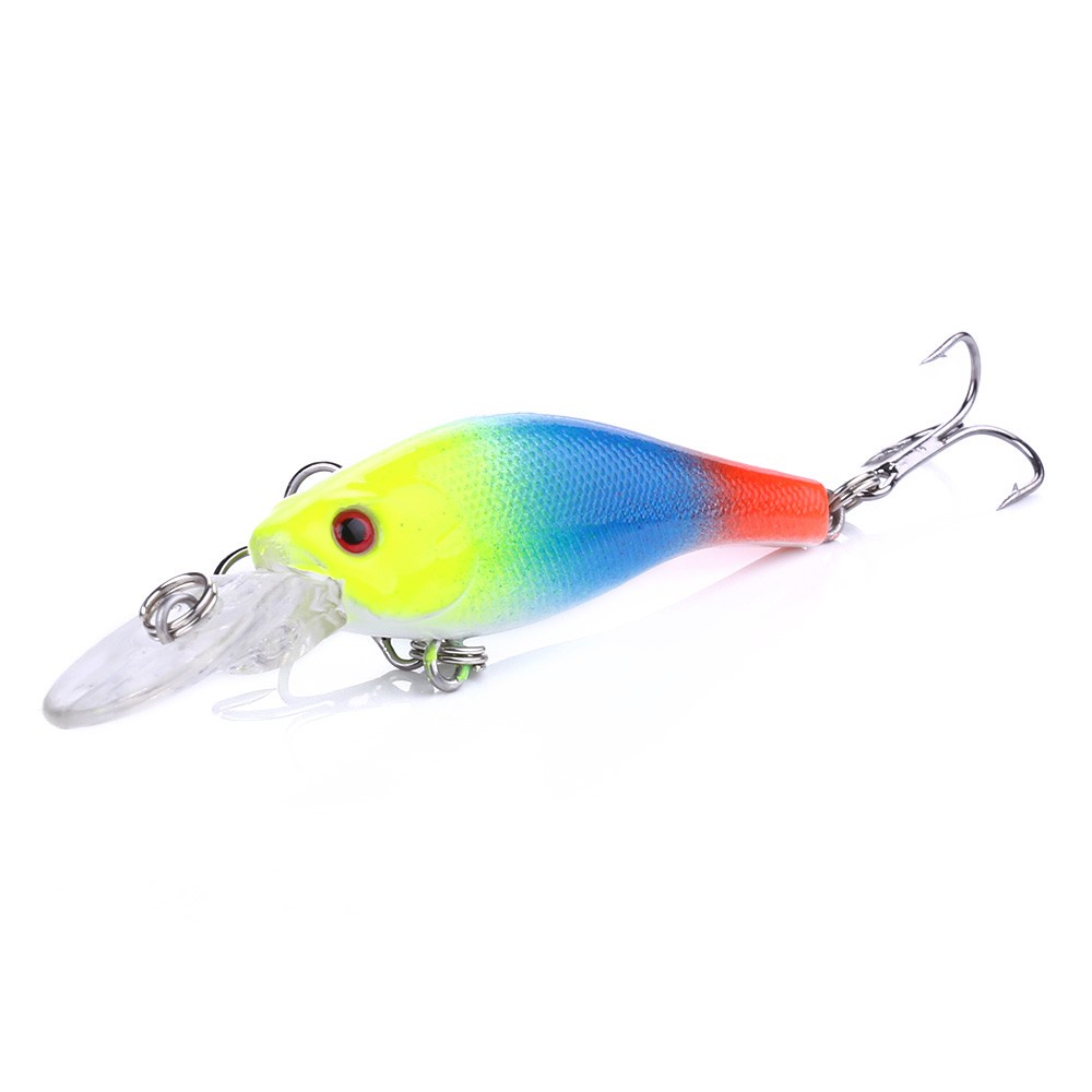 HENGJIA 8PCS 3D Eyes Minnow Lures 6.3cm 4g Fishing Wobbler Crankbait Tackle Artificial Hard Bait Swimbait