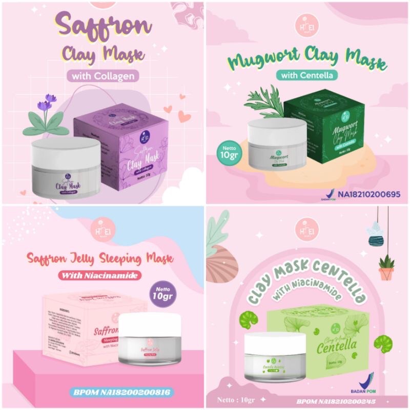 [READY] HIELBEAUTY Saffron Jelly sleeping mask Clay Mask Centella Saffron Clay Mugwort Clay Mask