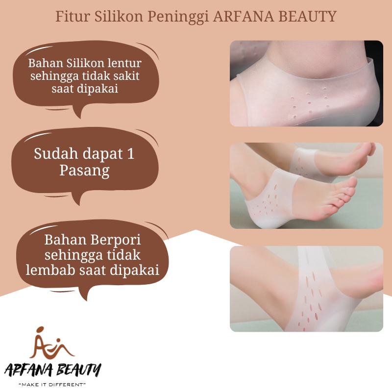 Sol Sepatu Peninggi Badan Silikon Insole Peninggi Posture Badan Pria Wanita Lembut Original