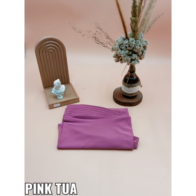 Bergo Sport Pendek Bahan Jersey / Hijab Olahraga Olah Raga Anak dan Dewasa / Jilbab Premium Murah Viral AS DIANDRA-Pink Tua