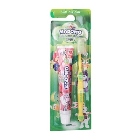 Kodomo Toothbrush Zig Zag 2in1 Pasta Gigi &amp; Sikat Gigi