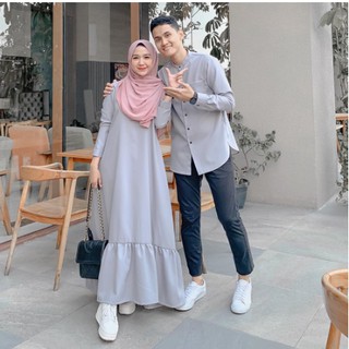  Baju  Muslim Couple  Emon Gamis  Pasangan Pria Wanita 