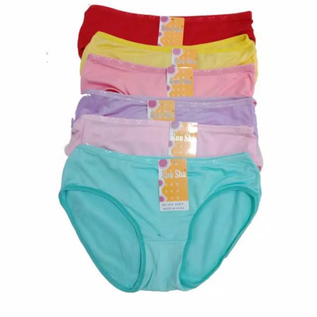 LUSINAN CD Celana Dalam Wanita Run Sha Karet Bordir 1314
