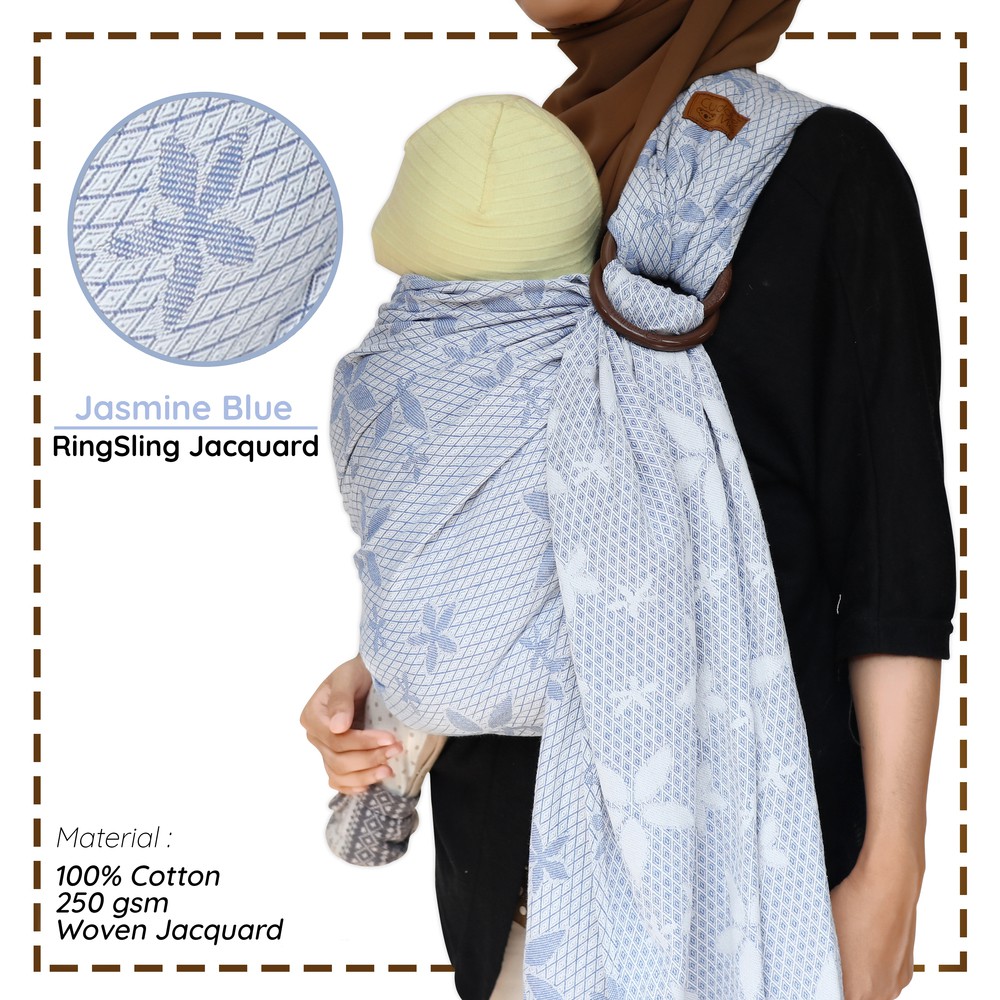 (BISA COD) Cuddleme Ringsling Tenun Jacquard Gendongan Bayi Ringsling