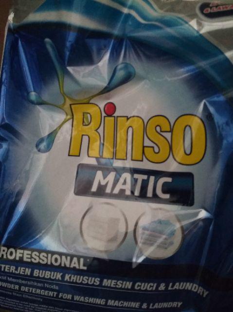 Rinso Matic Professional 1kg - Detergen Bubuk Khusus Mesin Cuci Dan Laundry Bukaan Depan Dan Atas