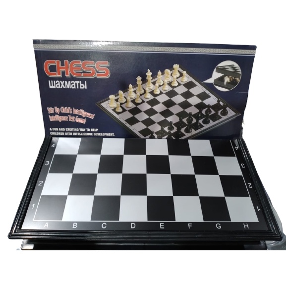 CATUR PAPAN KAYU DAN PION PLASTIK MAGNET MAGNIT CHESS SIZE 36 X15