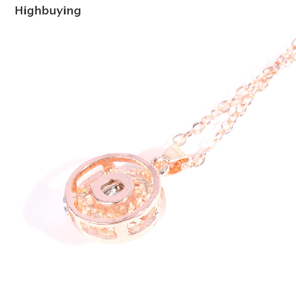 Hbid Kalung Rantai Liontin Puzzle Matahari / Bulan / Tulisan I Love You 100 Bahasa Untuk Pasangan / Pria / Wanita