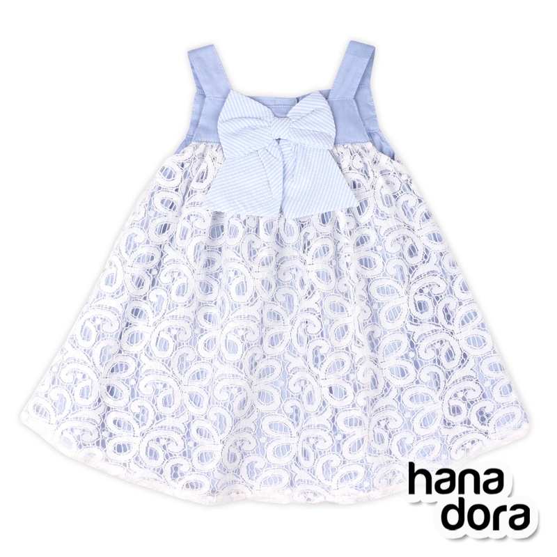 Girl Blue Lace Dress DR005 - Dress Brokat Anak Perempuan