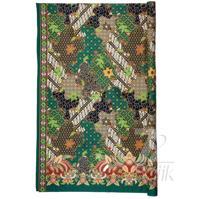 KAIN PANJANG BATIK Bahan Katun Motif Sekar Jagad Warna Hijau Ijo 726817 Cap 72 Jarik Jarit Samping Kebat Panjang Batik Katun Modern Premium Bahan Seragam Batik Pernikahan Kantor Keluarga Murah Kamen Jadi Batik Bali Lembaran