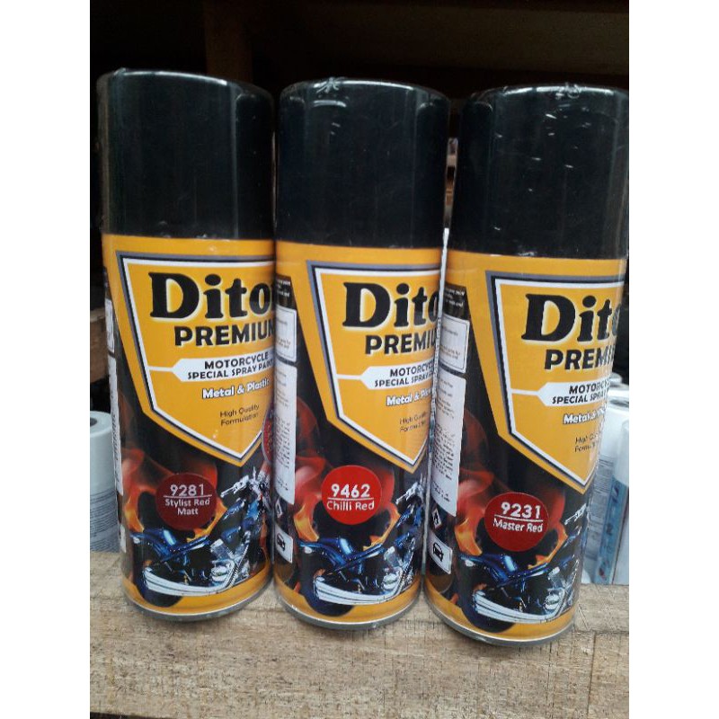 Pilok Pilox Cat Semprot Diton Premium merah cabe merah doff dop dof putih pernis pink grey (clear)