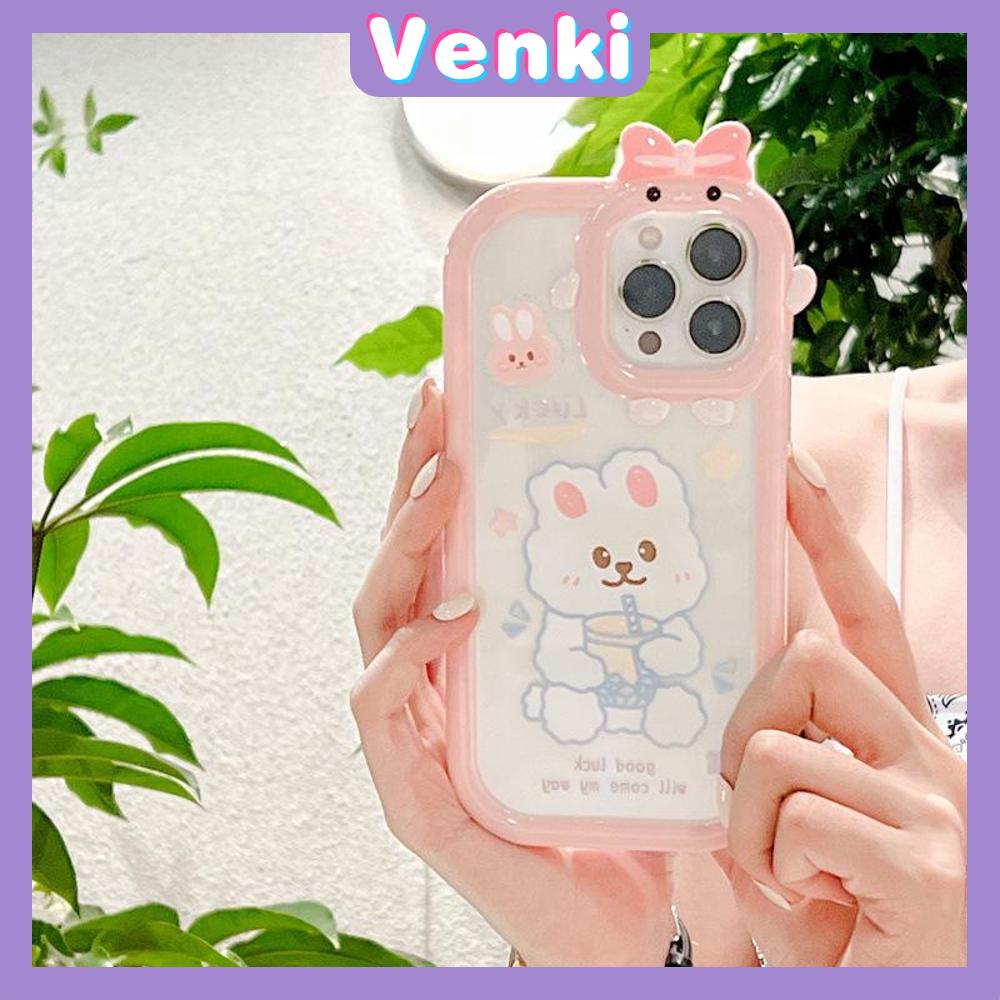 iPhone Case Silicone Soft Case Clear Case Airbag Shockproof Protection Camera Shiny Feel Bunny Cartoon Cute Compatible For iPhone 11 Pro Max 13 Pro Max 12 Pro Max 7Plus xr XS Max