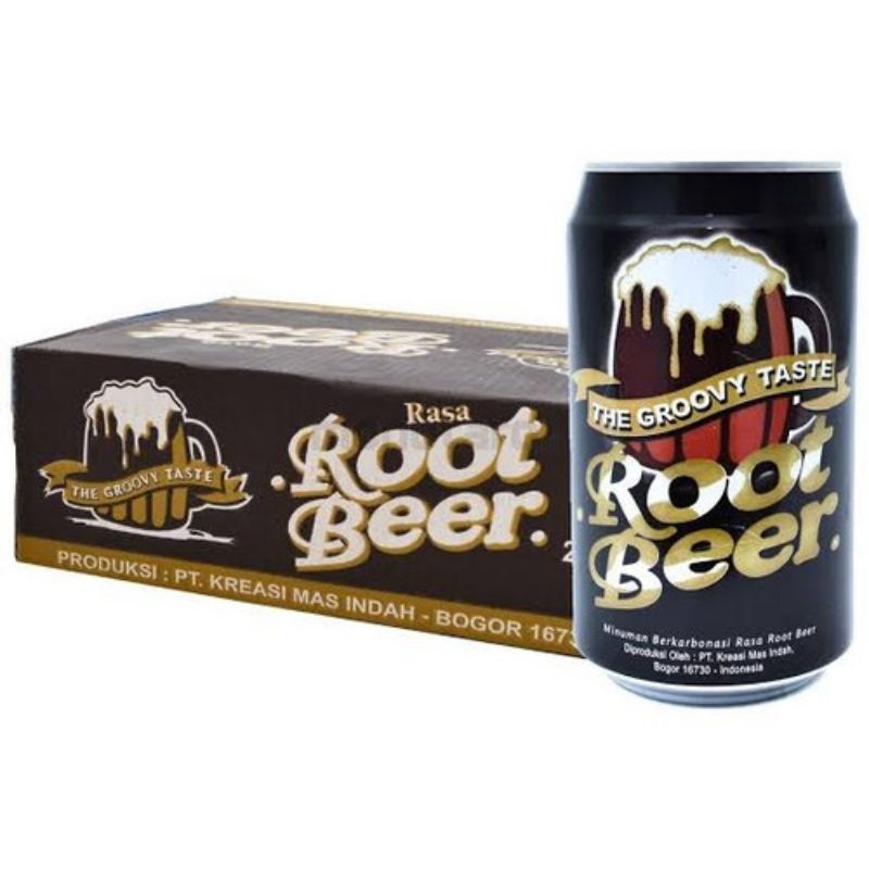 

[PROMO!!]ROOTBEER THE GROOVY TASTE ROOT BEER CAN(330Ml/24Kaleng/1Dus Karton)