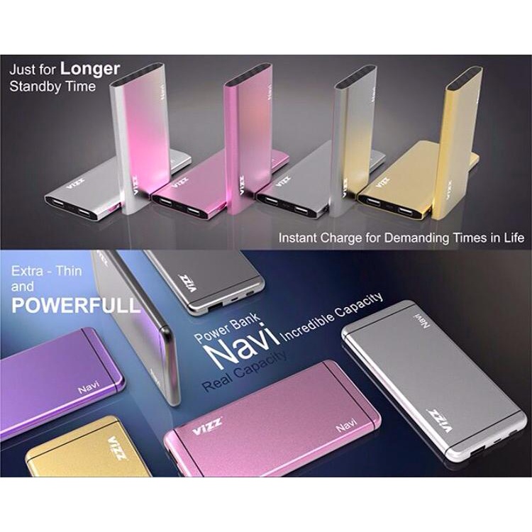 VIZZ Powerbank VZ6000 NAVI 6000 mAh Single Port (WARNA RANDOM)