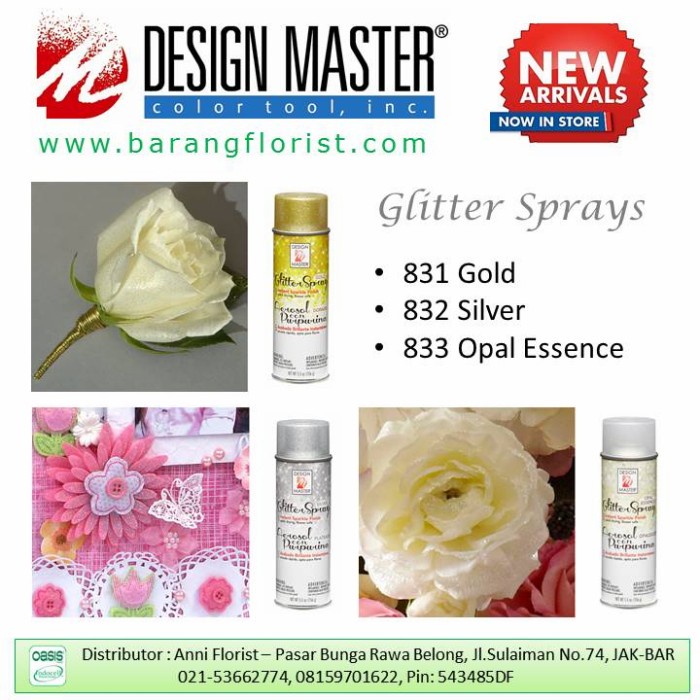 

Design Master Glitter Spray. Semprotan glitter, Cat bunga - Opal 833