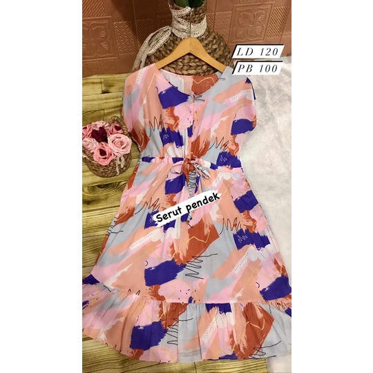 Daster kekinian - daster rayon - busui viral - daster kekinian - serut pendek