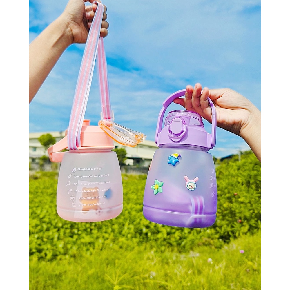 BOTOL MINUM VIRAL 1,1 LITER BOTOL MOTIVASI FREE STIKER DIY