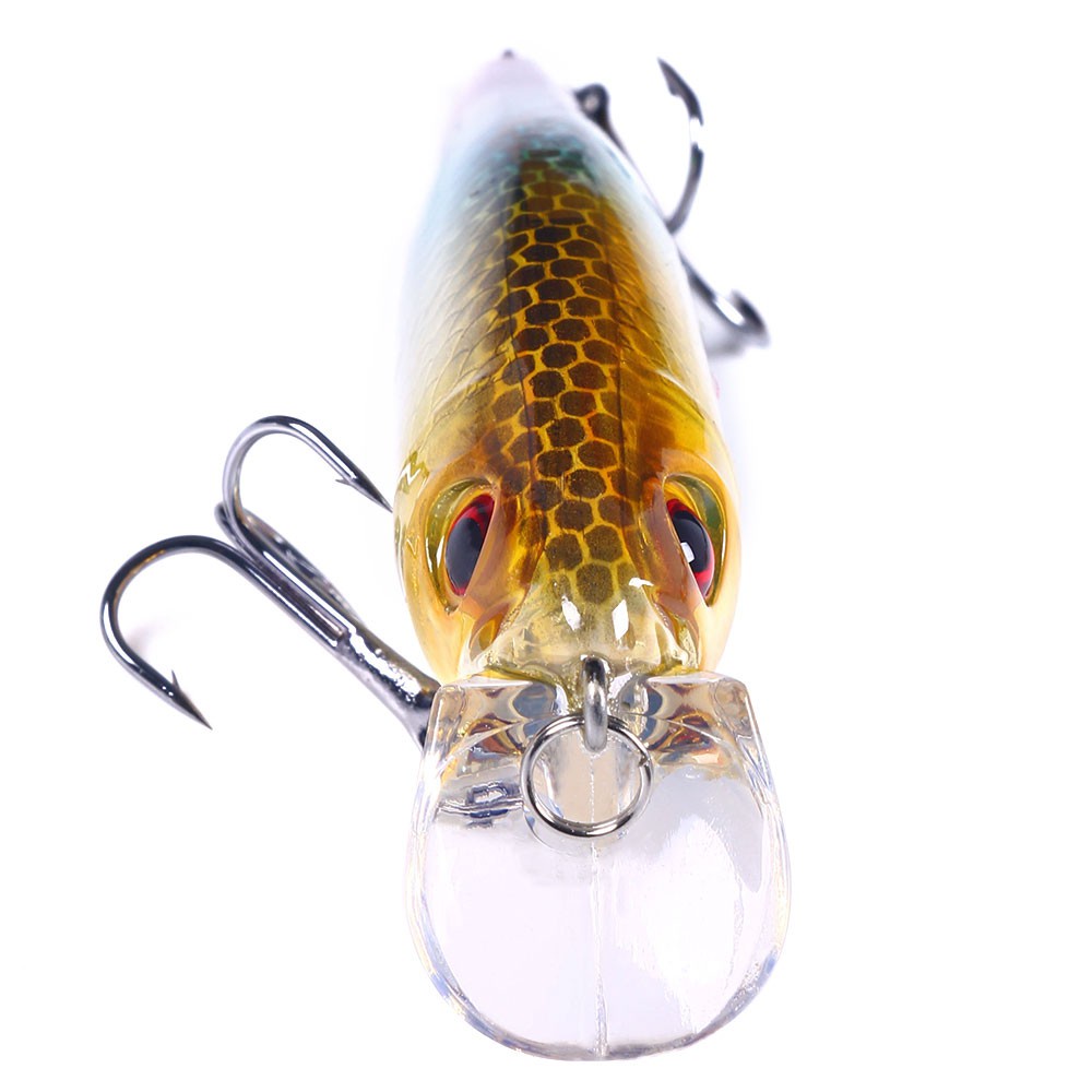 HENGJIA 7PCS Umpan Pancing 9cm/13.5g Floating Fishing Lures Hard Bait Rattle Sound Artificial Shallow Diving Crankbaits