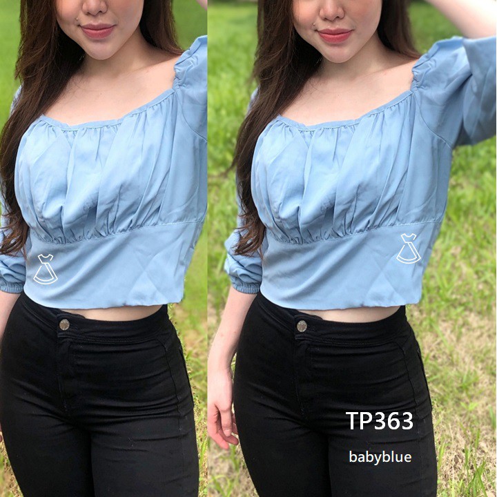 TP363 - ATASAN LENGAN BALON PASTEL KOREAN LOOK