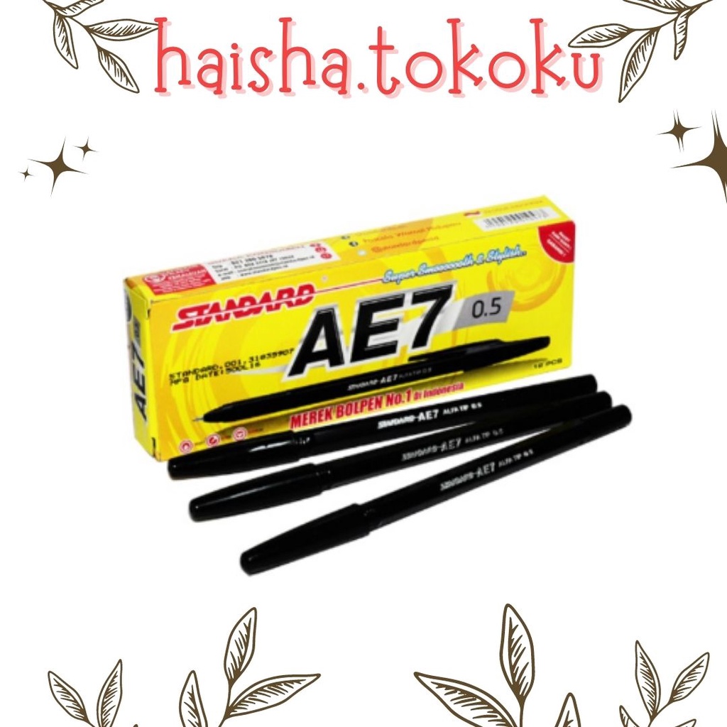 

Pulpen Bolpoin Bolpen Ballpoint Standart Standar AE7 AE-7 Hitam Murah