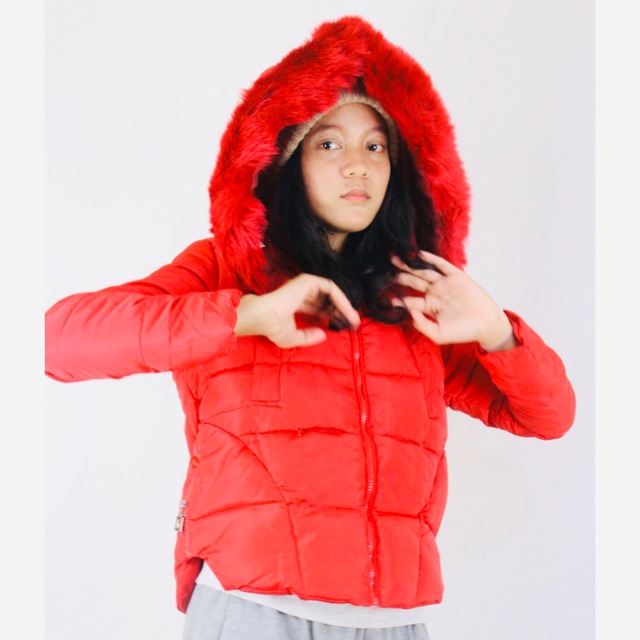 IMPORT MOLLAD Coat Parka Short Jaket Coat Parka Waterproff Windproff Hoodie Winter Musim Dingin Lapis Bulu