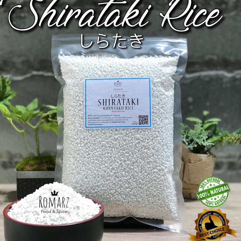 

[PROMO 9Q990] BERAS SHIRATAKI | SHIRATAKI RICE 500gr BERAS KONNYAKU RICE 500gr Laris