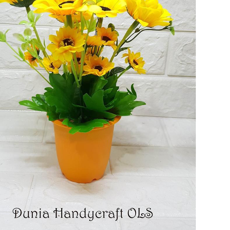 Bunga Matahari Pot Fancy Bulat Hiasan Meja Sudut Dekorasi Bunga Matahari Pot Fancy Bulat Hiasan Meja Sudut Dekorasi