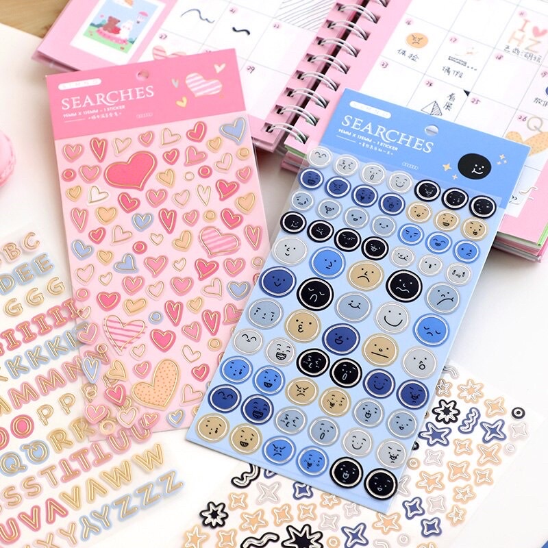 

Sticker Gold Dust Pattern PVC Anti Air Cute Lucu Stiker Dekorasi