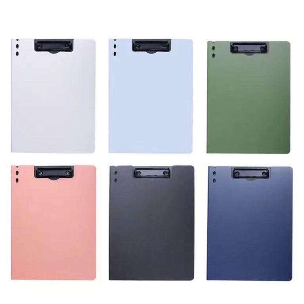 REBUY Rebuy A4 File Folder Double Clips Multifungsi Papan Alas Tulisan Memo Clip Board Test Paper Storage Tulisan Clipboard