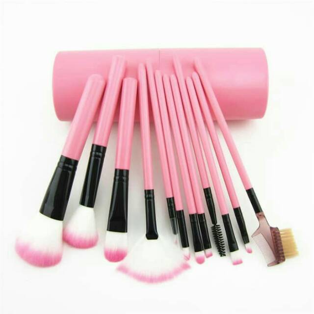 Kuas set isi 12 packing tabung - brush set make up