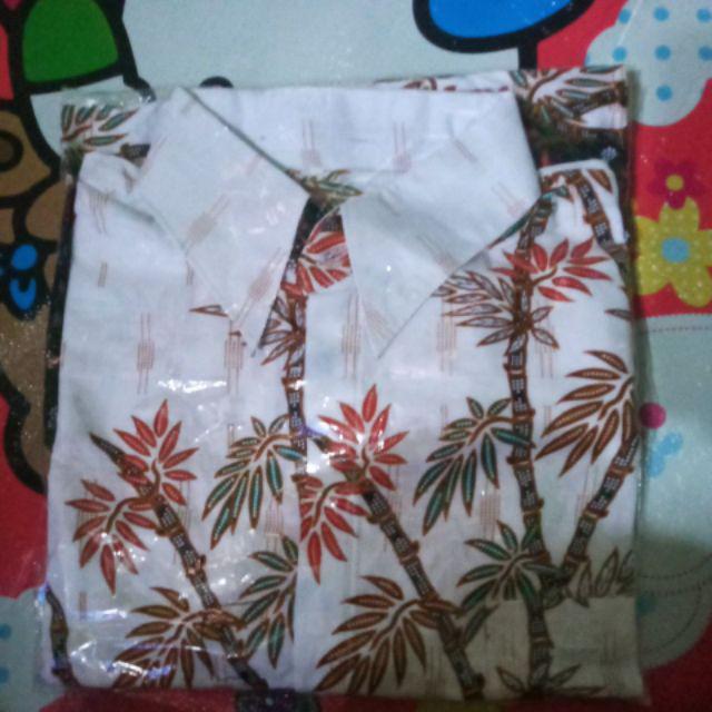 Batik Lengan Pendek Putih Putra Pantura Ipnu Ippnu Pekalongan