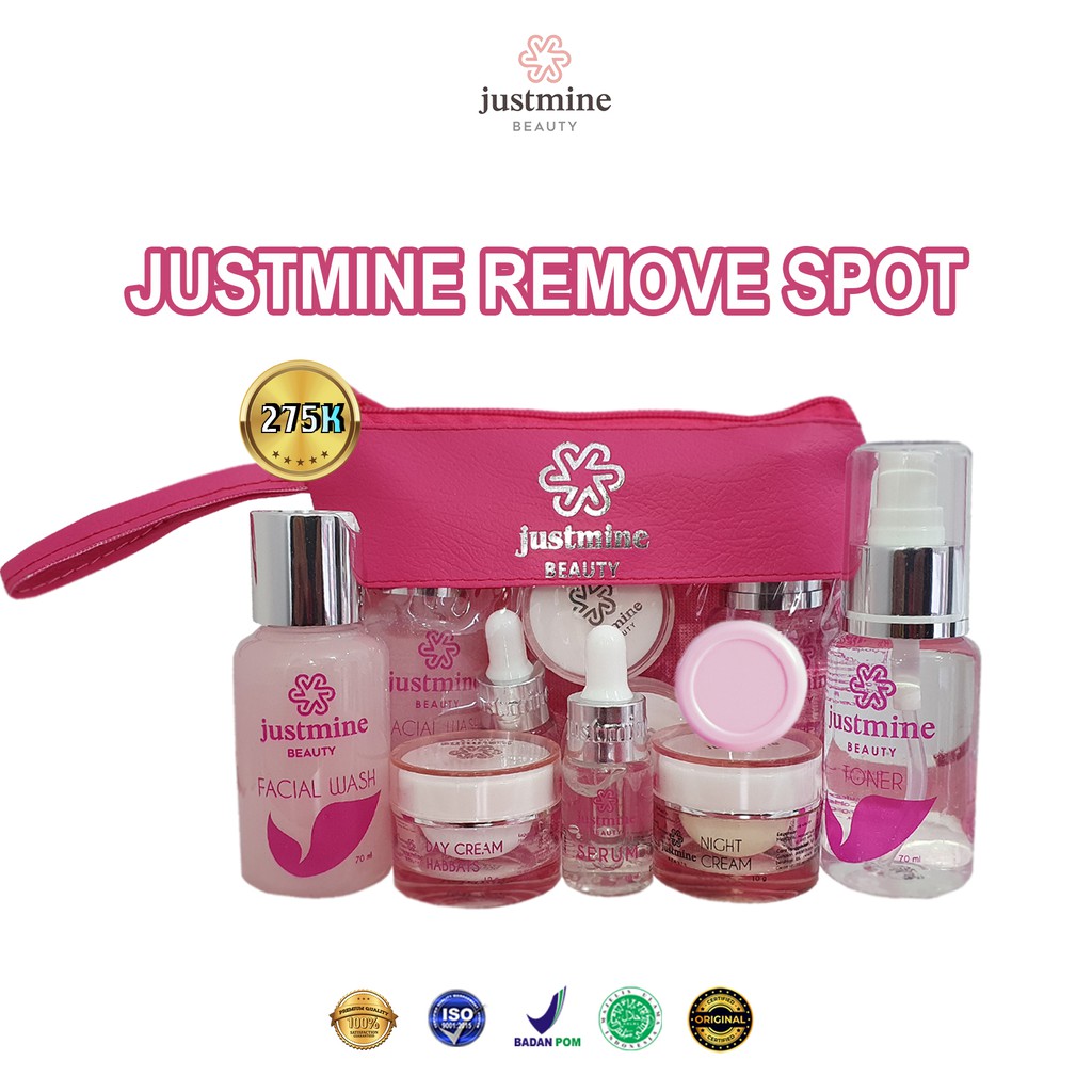 Justmine Skincare Glowing Bpom Paket Ultima Acne More Remove spot | Skin care COD free gift-REMOVE SPOT