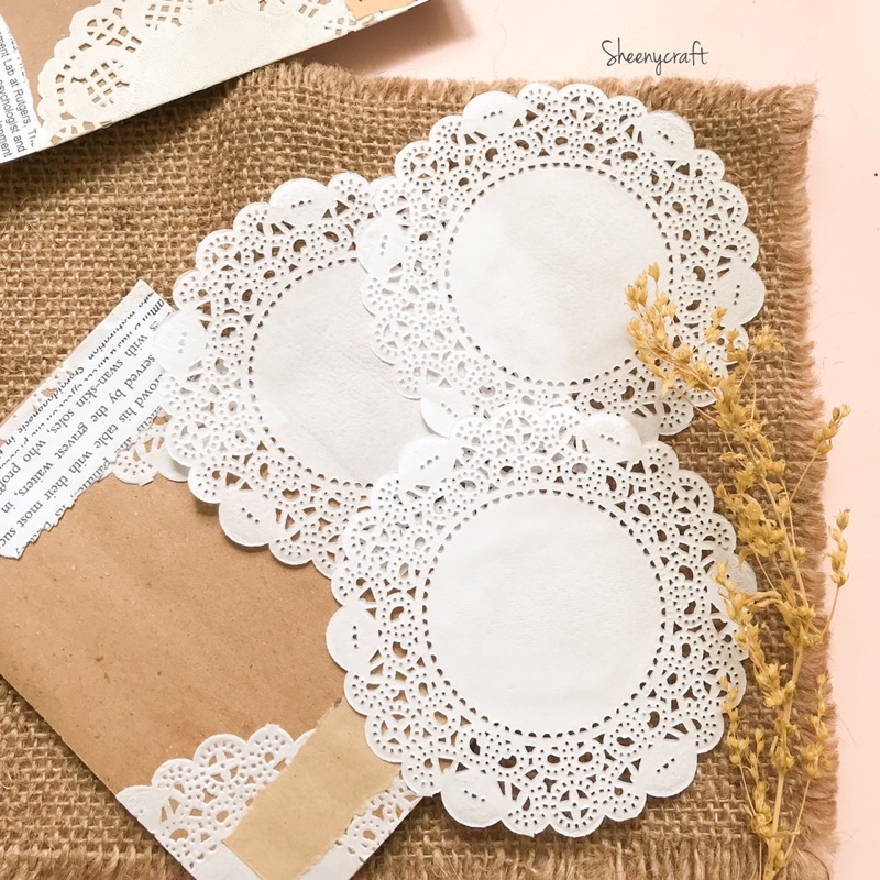 

10 Pcs Doilies Paper Ukuran Diameter 4,5 inch