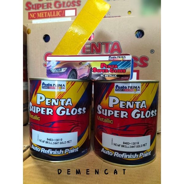 Cat penta supergloss wf brilian gold met Cat emas penta superglos