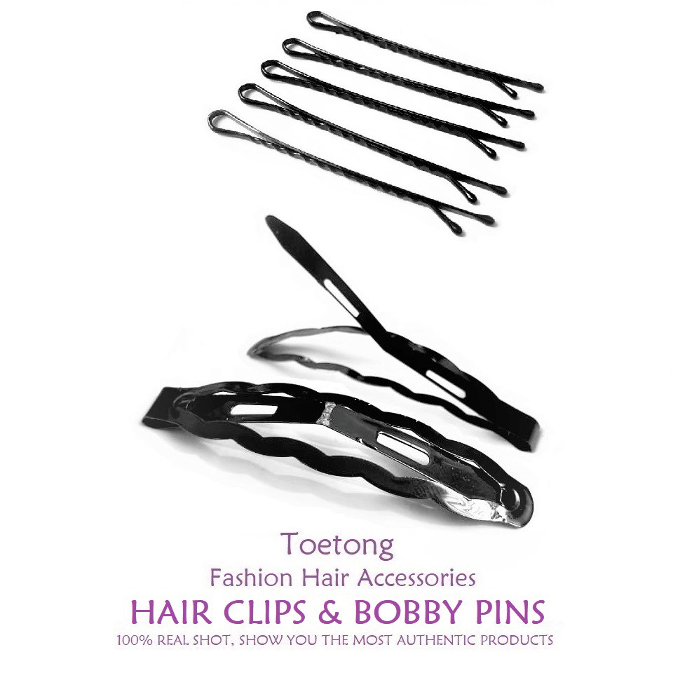 [12pcs] Jepit Rambut Tiptop Jepitan Lidi Untuk Sanggul Poni Set Hair Clips Bobby Pins