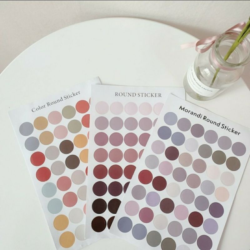 

Stiker Bulat/Dots Macaron Dekorasi isi 48pc