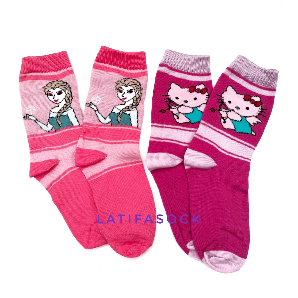 Kaos Kaki Anak Motif Karakter Model Non Jempol Paket 1 LUSIN