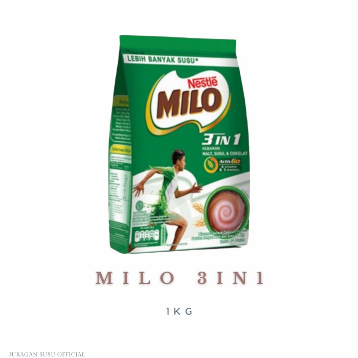 

fe20011vv Milo Activ-Go 3 In 1 Pouch - 1Kg Xa201As