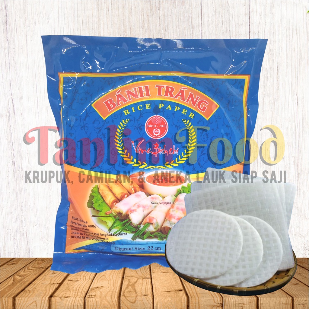 Bánh tráng Rice Papper / Kulit Lumpia Kertas Putih ukuran 22cm - 400gr