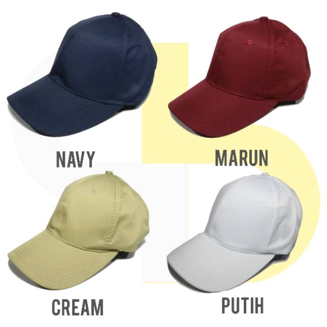 Topi Polos Anak Kualitas Distro Bahan Twill  Pengait Peyetel Ring dan Rell